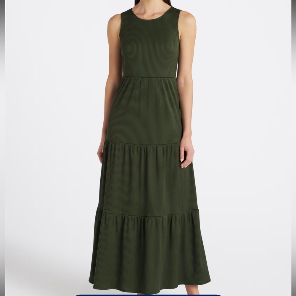 GILLI Karissa‎ Sleeveless Maxi Dress Olive Small Stitch Fix New With Tags
